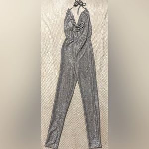 Charlotte Russe Metallic Backless Bodysuit Size Small